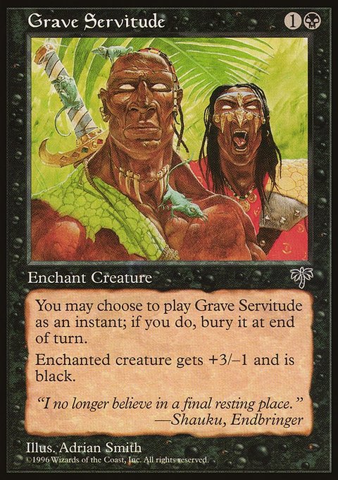 Grave Servitude, Mirage #126, Magic: The Gathering card