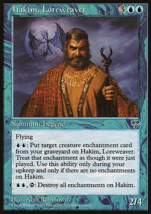 Hakim, Loreweaver, Mirage #68, Magic: The Gathering card