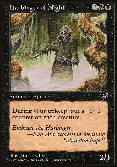 Harbinger of Night, Mirage #128, Magic: The Gathering card