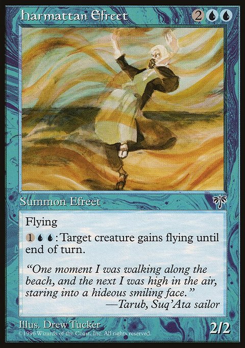 Harmattan Efreet, Mirage #69, Magic: The Gathering card