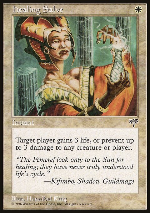 Healing Salve, Mirage #20, Magic: The Gathering card
