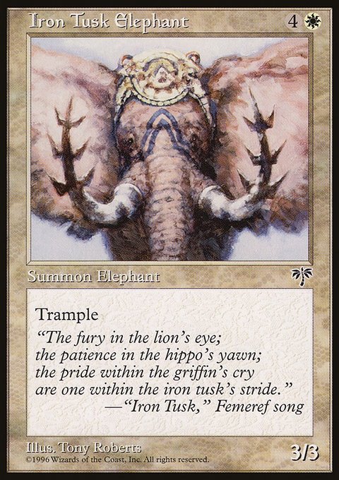 Iron Tusk Elephant, Mirage #22, Magic: The Gathering card