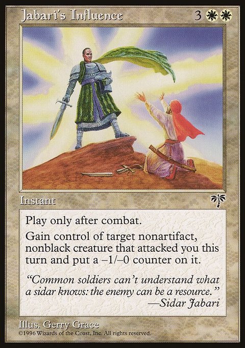 Jabari's Influence, Mirage #24, Magic: The Gathering card