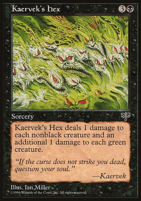 Kaervek's Hex, Mirage #130, Magic: The Gathering card