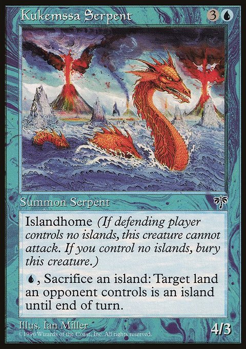 Kukemssa Serpent, Mirage #72, Magic: The Gathering card