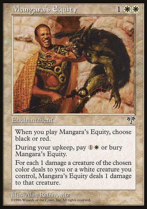 Mangara's Equity, Mirage #26, Magic: The Gathering card