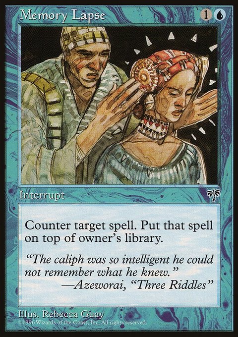 Memory Lapse, Mirage #74, Magic: The Gathering card