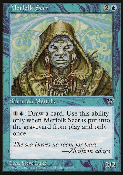 Merfolk Seer, Mirage #76, Magic: The Gathering card