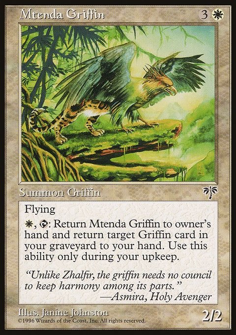 Mtenda Griffin, Mirage #28, Magic: The Gathering card