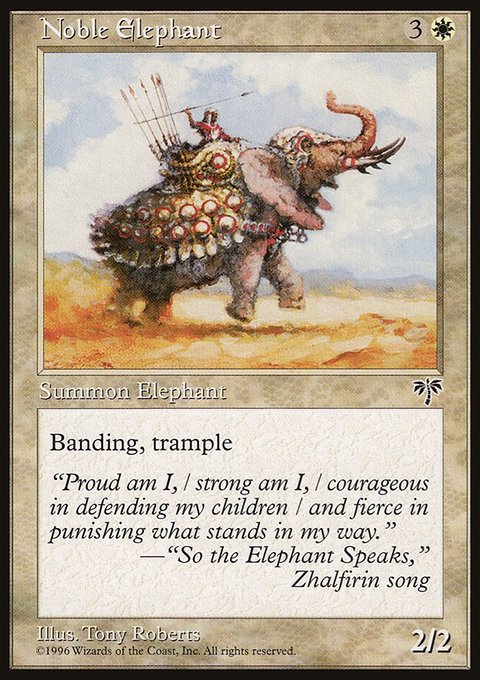 Noble Elephant, Mirage #30, Magic: The Gathering card
