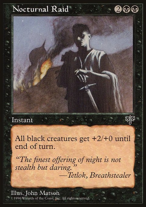 Nocturnal Raid, Mirage #132, Magic: The Gathering card