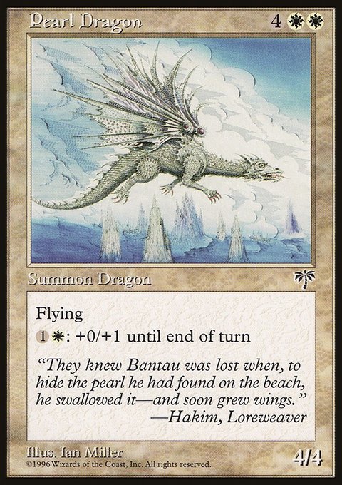 Pearl Dragon, Mirage #33, Magic: The Gathering card