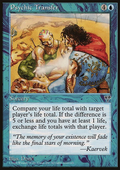 Psychic Transfer, Mirage #85, Magic: The Gathering card