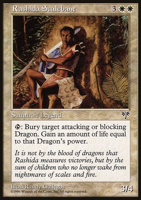 Rashida Scalebane, Mirage #35, Magic: The Gathering card