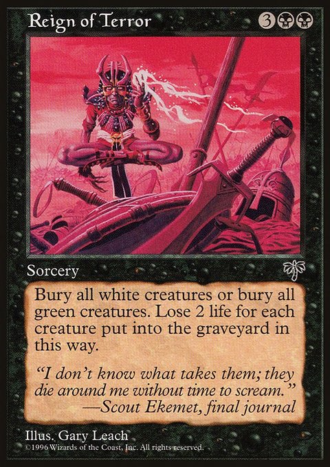 Reign of Terror, Mirage #137, Magic: The Gathering card