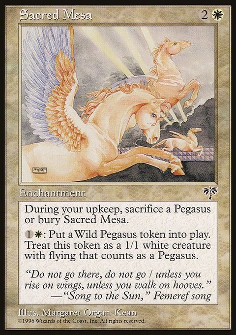 Sacred Mesa, Mirage #37, Magic: The Gathering card