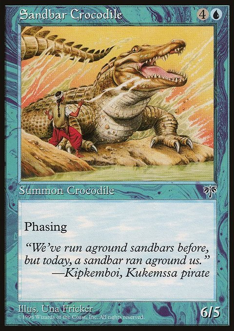 Sandbar Crocodile, Mirage #88, Magic: The Gathering card