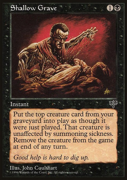 Shallow Grave, Mirage #141, Magic: The Gathering card