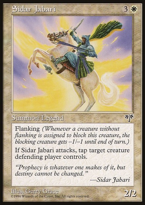 Sidar Jabari, Mirage #39, Magic: The Gathering card