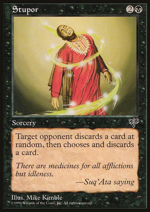 Stupor, Mirage #147, Magic: The Gathering card