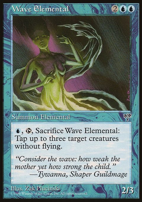 Wave Elemental, Mirage #102, Magic: The Gathering card