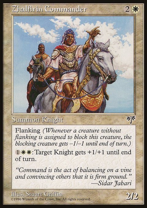 Zhalfirin Commander, Mirage #49, Magic: The Gathering card