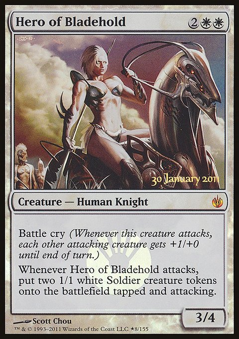 Hero of Bladehold, Mirrodin Besieged Promos #8★, Magic: The Gathering card