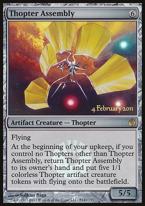Thopter Assembly, Mirrodin Besieged Promos #140★, Magic: The Gathering card