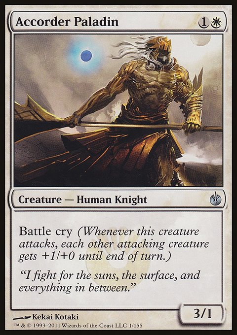Accorder Paladin, Mirrodin Besieged #1, Magic: The Gathering card