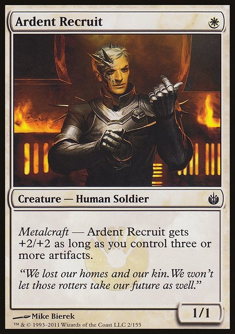 Ardent Recruit, Mirrodin Besieged #2, Magic: The Gathering card