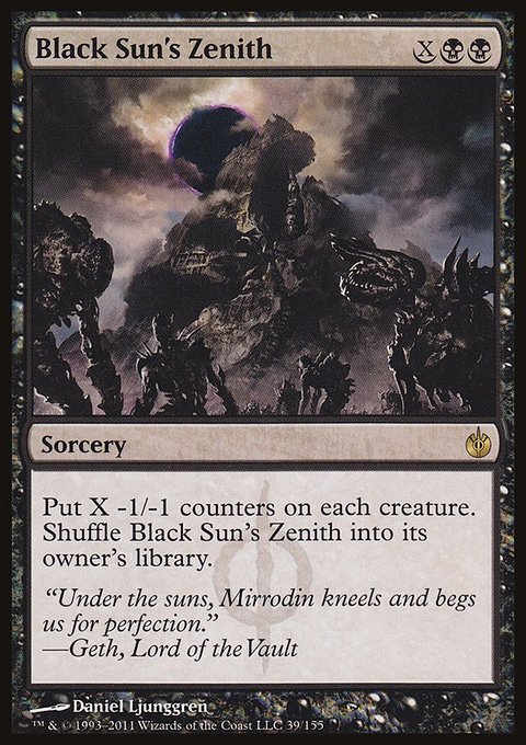 Black Sun's Zenith, Mirrodin Besieged #39, Magic: The Gathering card