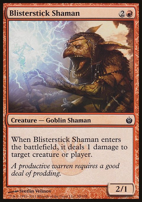 Blisterstick Shaman, Mirrodin Besieged #58, Magic: The Gathering card