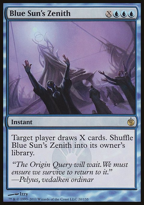 Blue Sun's Zenith, Mirrodin Besieged #20, Magic: The Gathering card