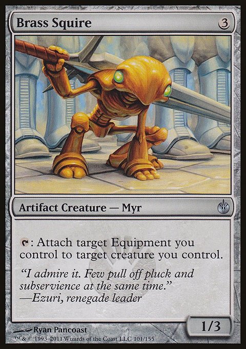 Brass Squire, Mirrodin Besieged #101, Magic: The Gathering card