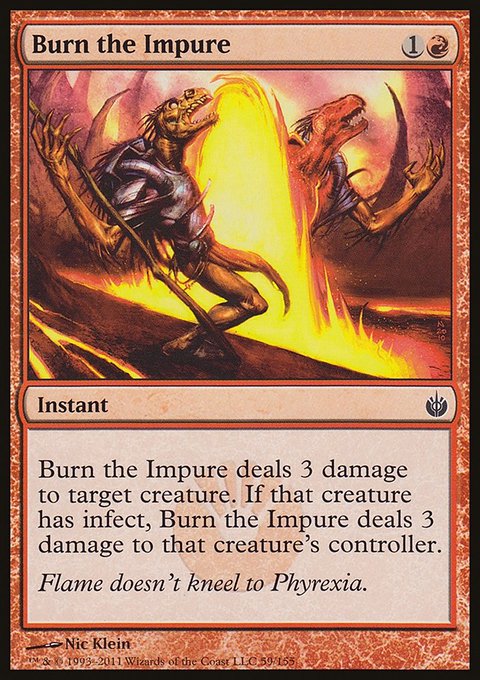 Burn the Impure, Mirrodin Besieged #59, Magic: The Gathering card