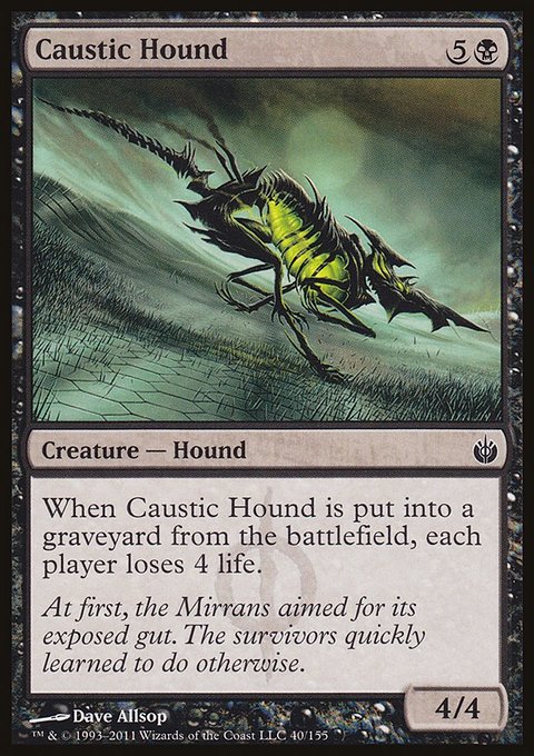 Caustic Hound, Mirrodin Besieged #40, Magic: The Gathering card