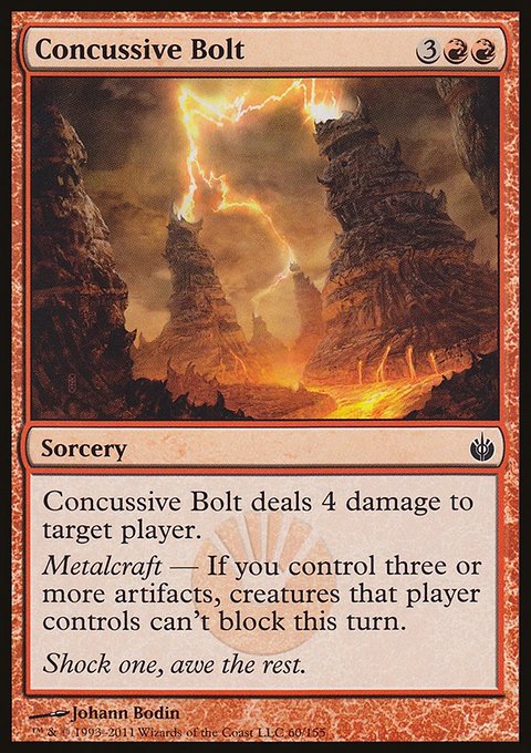 Concussive Bolt, Mirrodin Besieged #60, Magic: The Gathering card