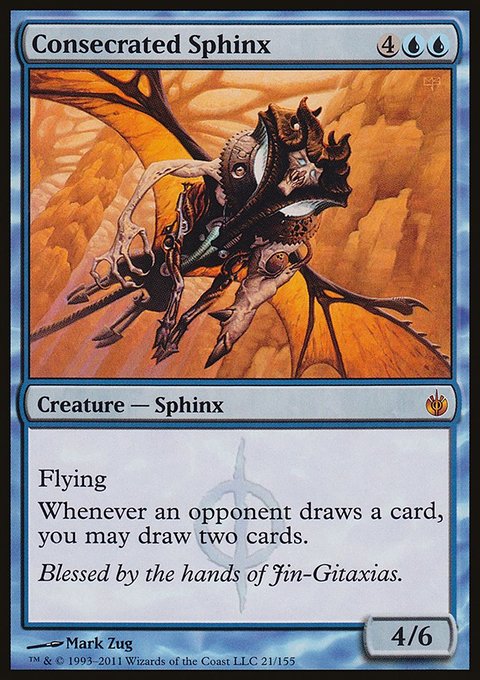 Consecrated Sphinx, Mirrodin Besieged #21, Magic: The Gathering card