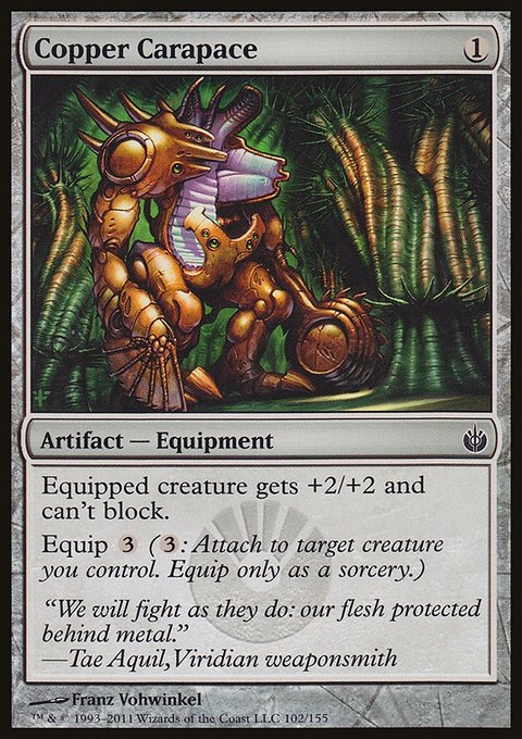 Copper Carapace, Mirrodin Besieged #102, Magic: The Gathering card