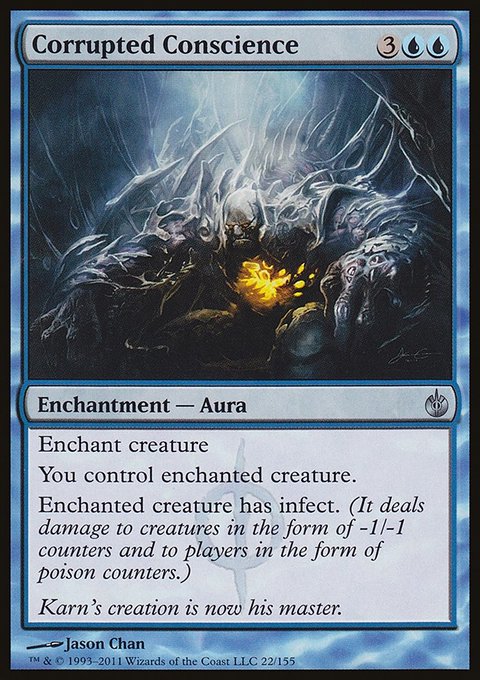 Corrupted Conscience, Mirrodin Besieged #22, Magic: The Gathering card