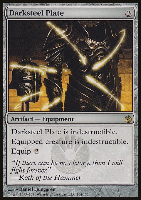 Darksteel Plate, Mirrodin Besieged #104, Magic: The Gathering card
