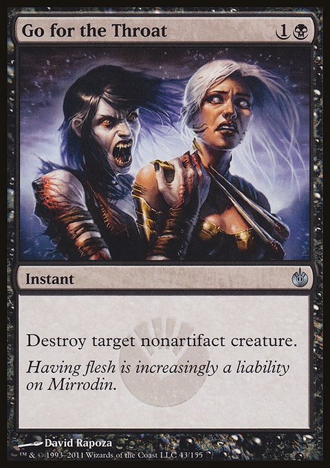 Go for the Throat, Mirrodin Besieged #43, Magic: The Gathering card