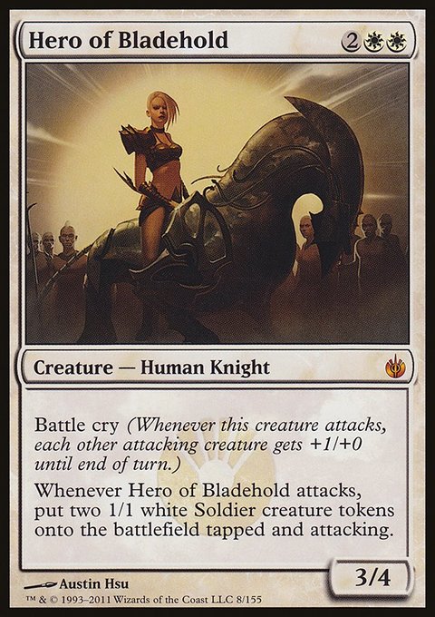 Hero of Bladehold, Mirrodin Besieged #8, Magic: The Gathering card