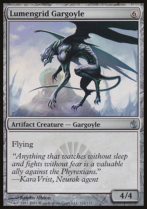 Lumengrid Gargoyle, Mirrodin Besieged #112, Magic: The Gathering card