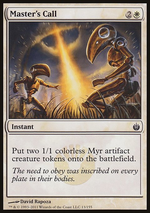 Master's Call, Mirrodin Besieged #13, Magic: The Gathering card
