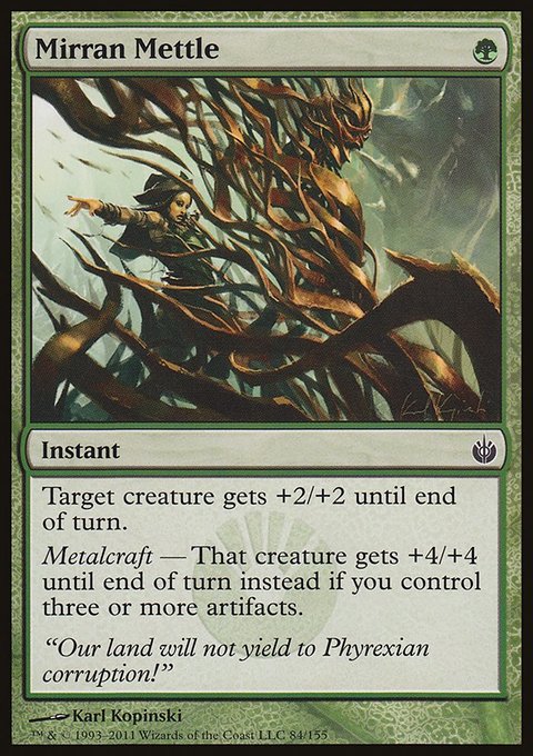 Mirran Mettle, Mirrodin Besieged #84, Magic: The Gathering card