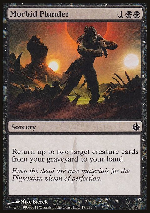 Morbid Plunder, Mirrodin Besieged #47, Magic: The Gathering card