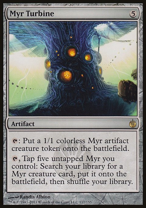 Myr Turbine, Mirrodin Besieged #117, Magic: The Gathering card