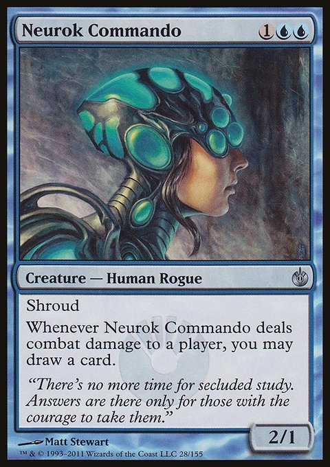 Neurok Commando, Mirrodin Besieged #28, Magic: The Gathering card