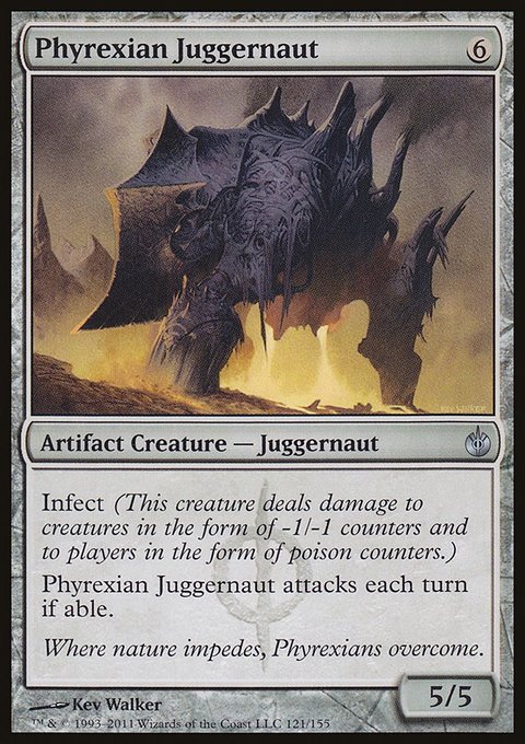Phyrexian Juggernaut, Mirrodin Besieged #121, Magic: The Gathering card